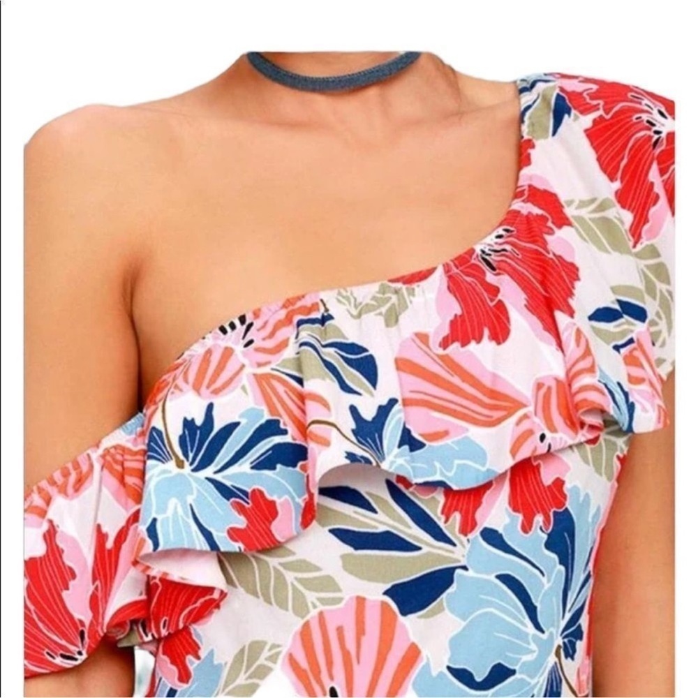 Astr The Label Marisol Floral Ruffle One Shoulder Dress - Picture 10 of 11